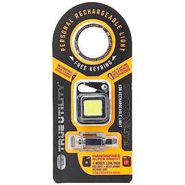 True Buttonlite 400410 Titanium Coated Stainless Steel 420 Steel Lamp with Four Modes Low (16 Lumens) / High (47 Lumens) for Approx. 160 Minutes Length 4.3 cm