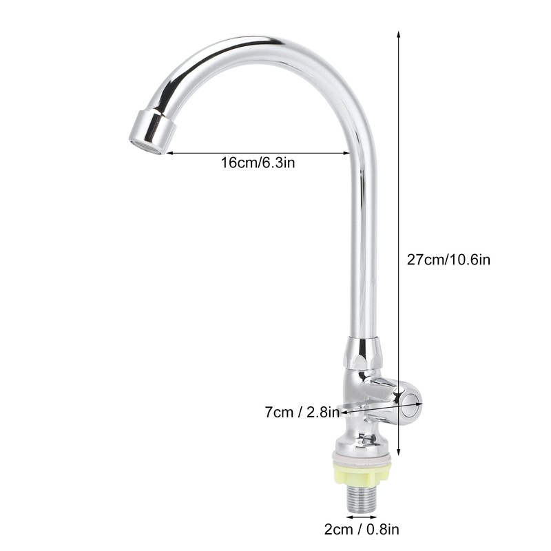G1/2 Rotatable Faucet Laundry Pool Kitchen Sink Water Tap for