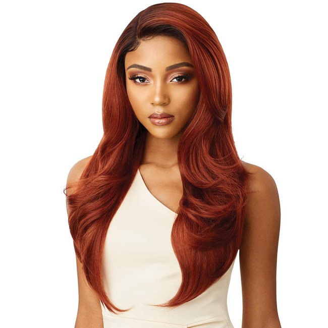 Premium Swiss Lace Front Wig Melted Hairline CATALINA Ear-to-Ear Soft Lace Pre-attached Elastic band (1B)