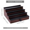 Fengligoo Cologne Organizer for Men - 4 Tier Brown Black