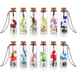 12 Bottles Lovers Gift Capsule Letters, Your Private Conversation Message in a Bottle, Ideal Gift for Boyfriend and Girlfriend (12 Colors)