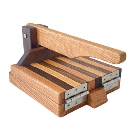 Central Coast Woodworks Tortilla Press - Red Oak & Walnut- 8 inch Wooden Tortilla Press, Hardwood Tortilla Maker, Square Wood Flour Tortilla Press for Mexican Tortillas Roti Burrito, Tacos, Patacones