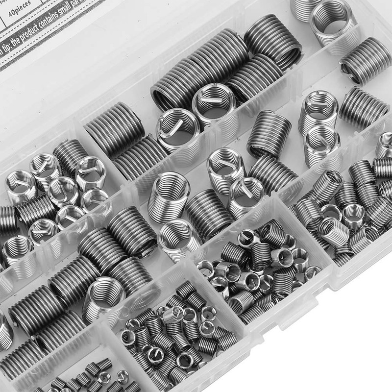 Thread Inserts, 200 Pieces 304 Stainless Steel Thread Repair Insert,