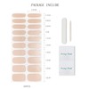 JMEOWIO Pearlescent Semi Cured Gel Strips Wraps Nail Art Sticker
