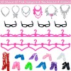 43Pcs Doll Clothes and Accessories Pack Including 10 Mini Dresses