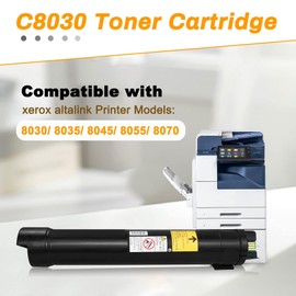 C8030 Toner Cartridge Compatible with xerox altalink,Black 1-Pack High Capacity Remanufactured Replacement for Xerox AltaLink C8030, C8035, C8045, C8055,C8070 Series Printers.1-Year Warranty