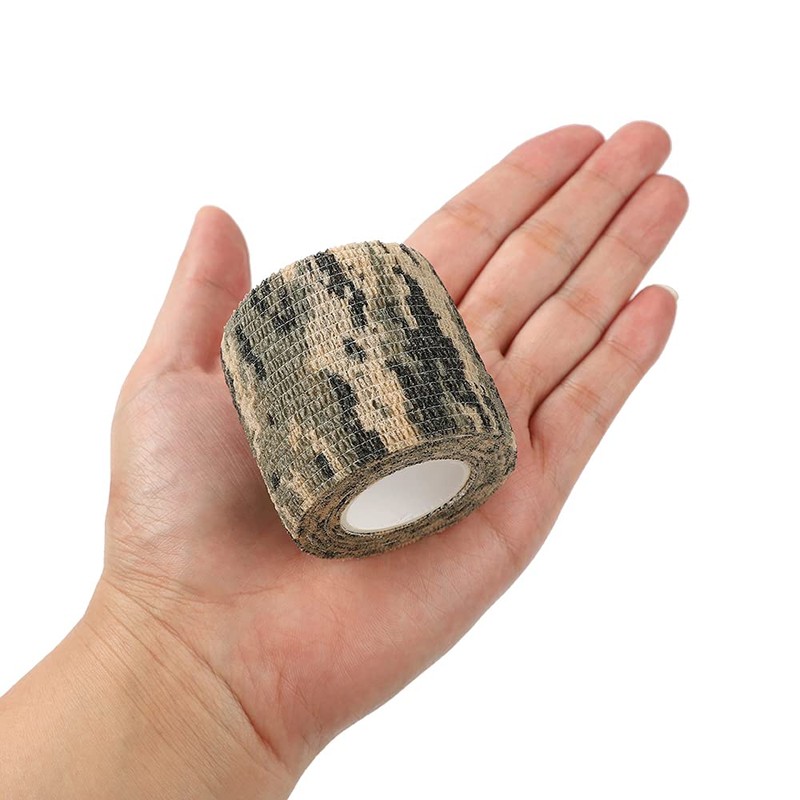 12 Pack Self Adhesive Bandage Wrap, Camouflage Cohesive Tape (Light