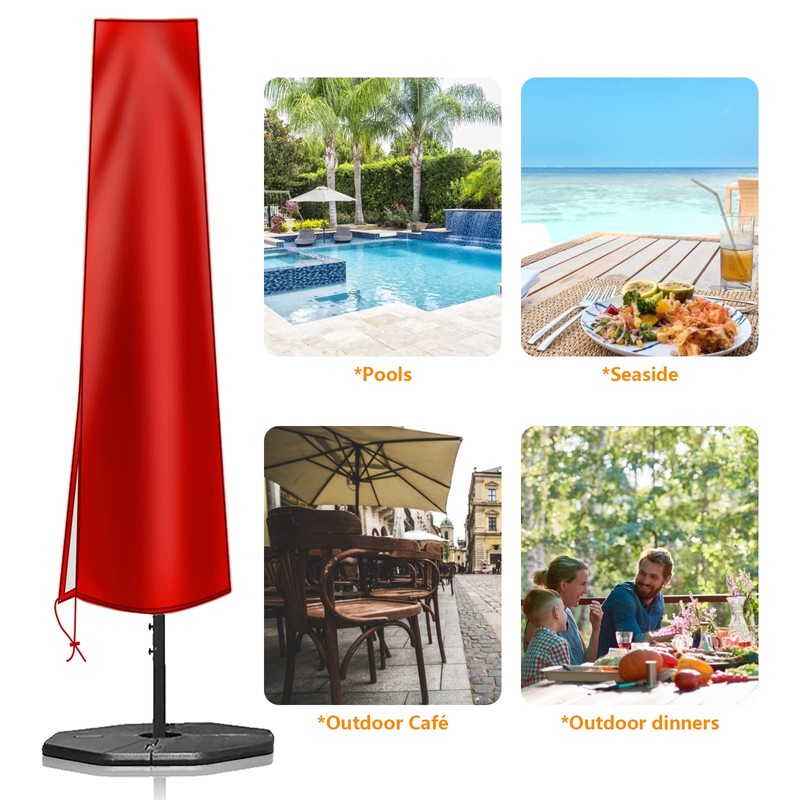 OKPOW Umbrella Cover 420D Oxford Fabric Patio Umbrella Covers Waterproof
