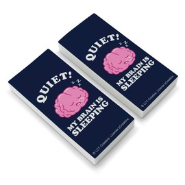 Quiet My Brain is Sleeping Funny Humor Eraser Set of 2