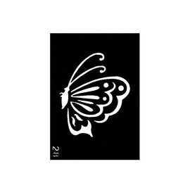 Pochoir pour le Corps format 3'' X 4'' #28 Papillon