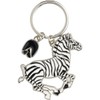 Nature Planet - Metal Keyring - Zebra, silver
