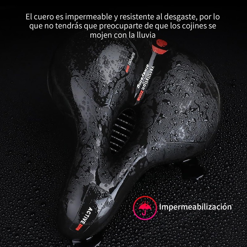 YEHUARIS Cojín Suave, Asiento de Bicicleta Comfort Sillín,Impermeable, Prostático y
