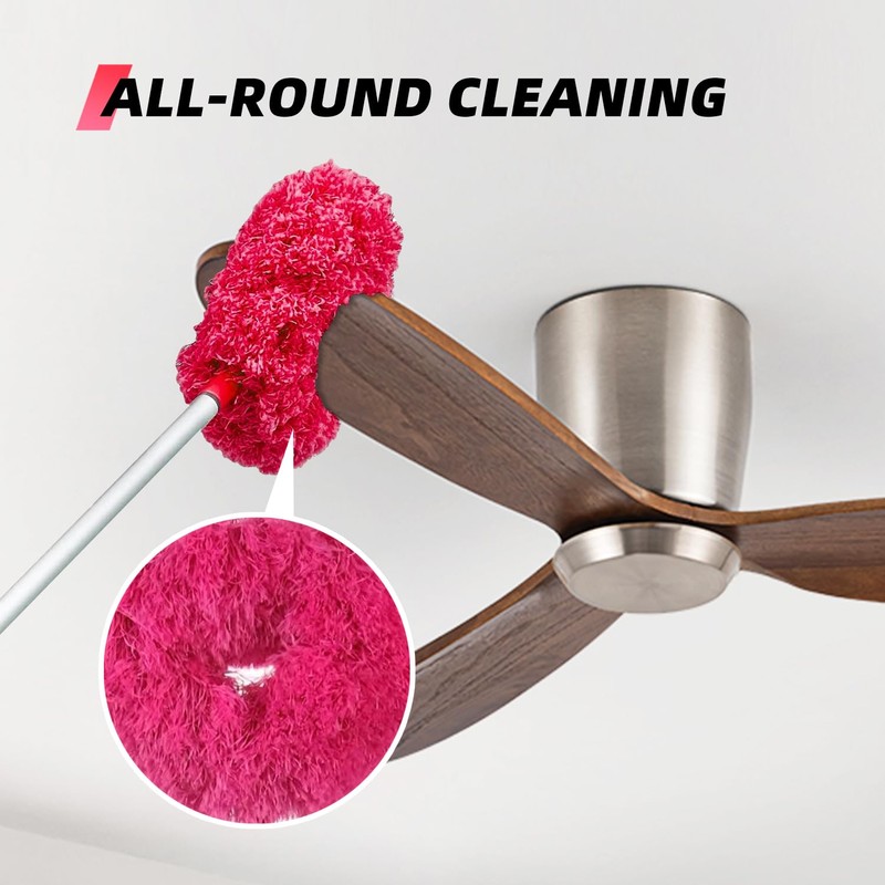 DRQ Ceiling Fan Cleaner Duster, 2 Pack Reusable Microfiber Duster