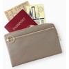 Slip-On OSL Passport Wallet Pouch Gold OSL-5802 Genuine Leather Wallet