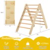 GLACER Climbing Triangle Ladder w/Ramp, Wooden Climbing Triangle w/ 2-in-1