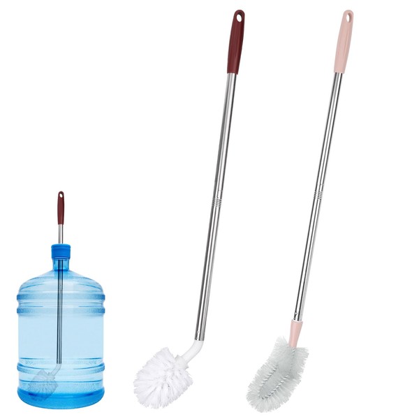 2 Pcs Water Bottle Brush with Long Handle, 1 Red