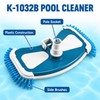 Pool Vacuum Head with Side Brushes, Plastic Swimming Pool Floor