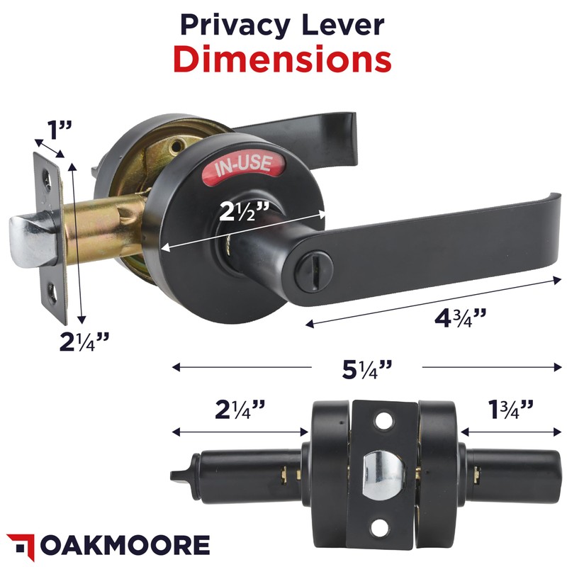 Commercial Door Handle Lock, Bathroom Locks for Home Doors, Vacant