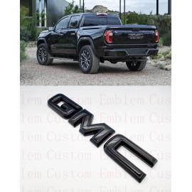 Auto Tailgate Rear GMC Gloss Black OVERLAY Emblem Badge Fit 2021+ GMC Canyon