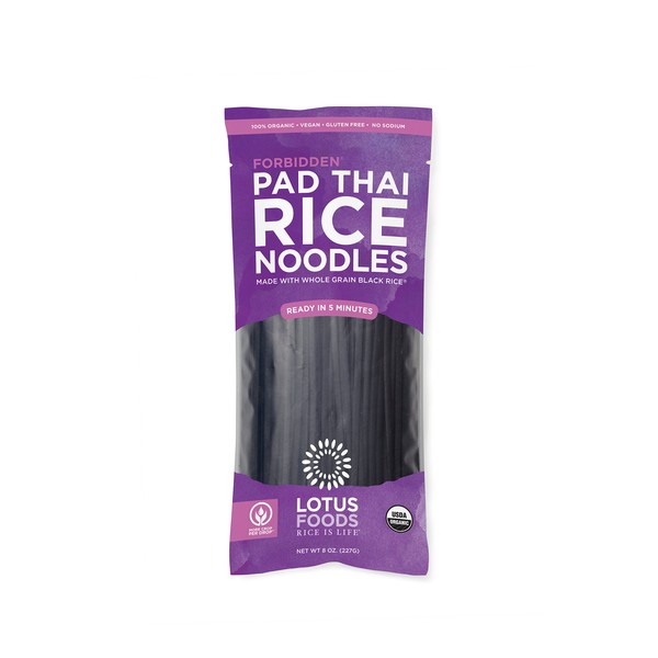 Lotus Foods Gourmet Organic Forbidden Rice Pad Thai Noodles, 8 oz, 8 Count