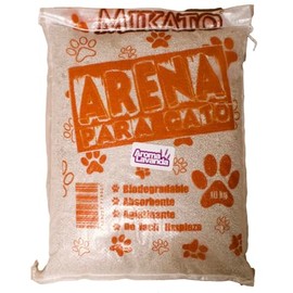 Mikato Arena para Gatos, 10 kg, Biodegradable, Aglutinante, Control de Olores, Alta Absorción, Varios Aromas                                          