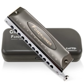 East top Chromatic Harmonica,12-Hole 48 Tones C Key Mouth Organ Forerunner Harmonica for Adult, Professionals, Students and Band Players