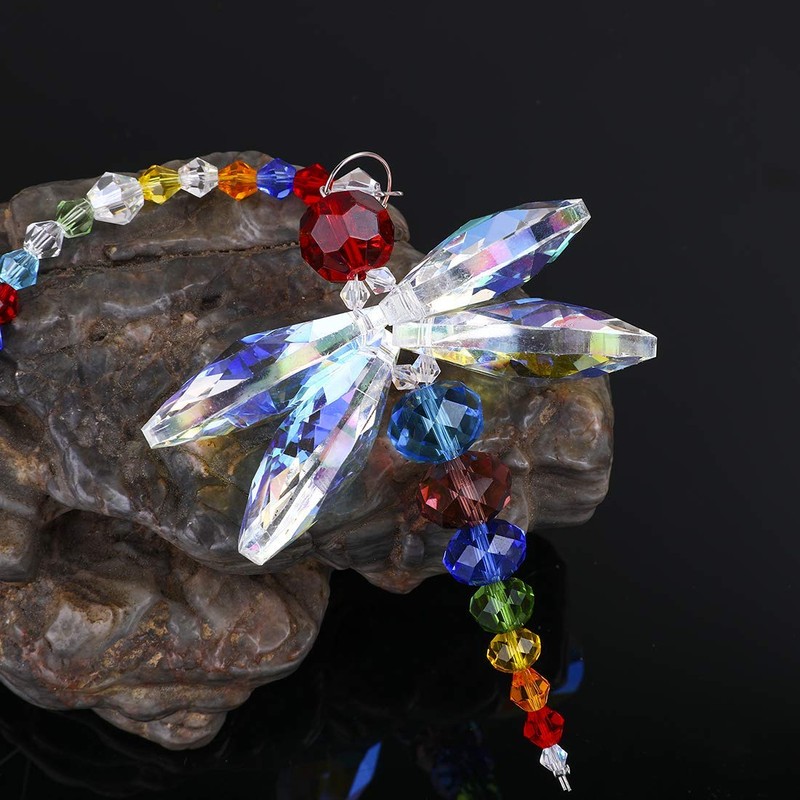 H&D Window Dragonfly Pendant Crystal Suncatcher Fengshui Rainbow Maker