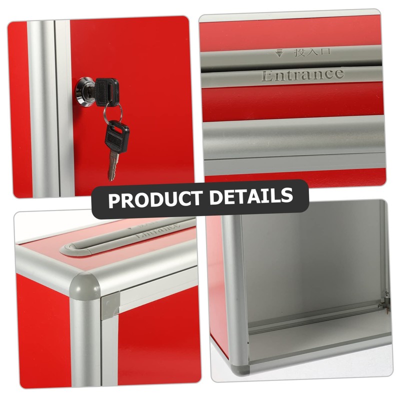 Ciieeo Mailbox Employee Suggestion Box Acrylic Aluminum Alloy Small Mailbox