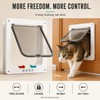 Cat Door with Clear Swing Flap & Brush Seal, 4-Way