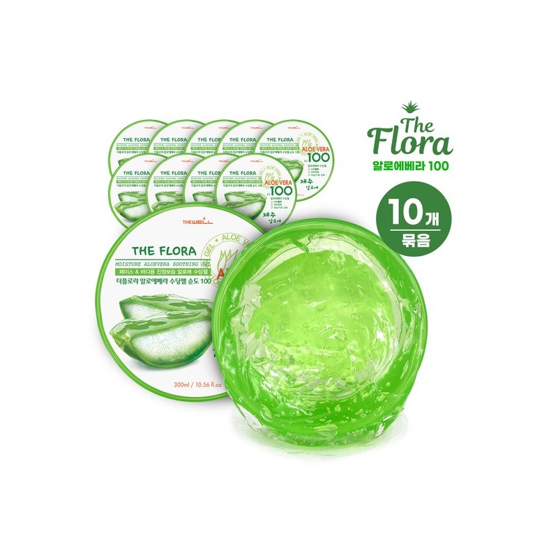 The Flora Aloe Vera Soothing Gel 100% Purity 300ml 10