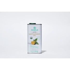 Simple Foods Organic Safflower Oil - USDA Certified Organic, Cold-Pressed 16.9 oz