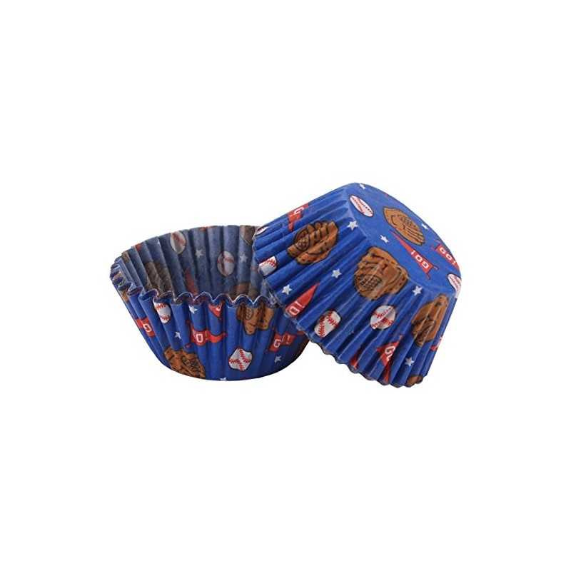 Baking Cups-Baseball 50/Pkg-Standard