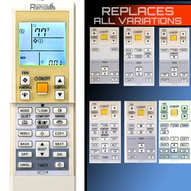 One for All - Replacement AC Remote Control for Daikin ARC452A9 ARC452A10 ARC452A19 ARC452A20 ARC452A21 ARC452A23 ARC466A36