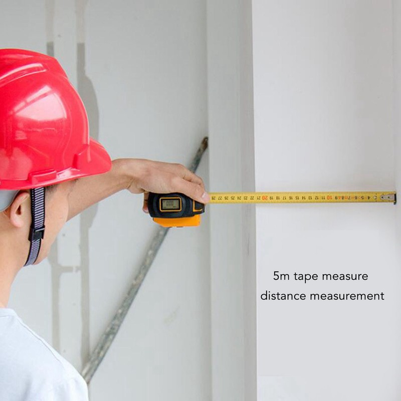 Laser Tape Measure High Accuracy ABS Housing Manganese Steel Digital