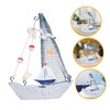 Operitacx Sailboat Model Decoration Wooden Boat Model Miniature Craft for