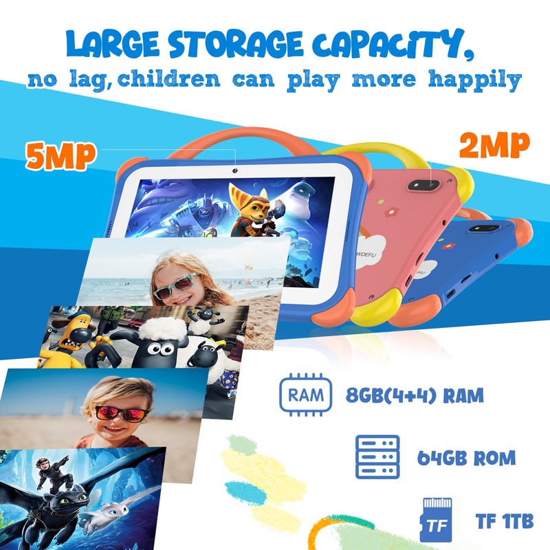 CWOWDEFU Kids Tablet C28 (Pink)