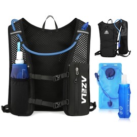 Running Vest with Water Bottle Soft 500 ml & 2L Hydration Bladder, Running Vest, Hydration Backpack, Reflective, Lightweight for Trail Running, Hiking, Marathon, Running, Jogging