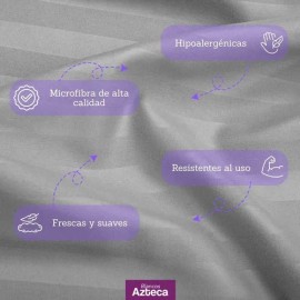 Sábanas Matrimoniales Ultra Suaves Premium Blancos Azteca                                                                                             