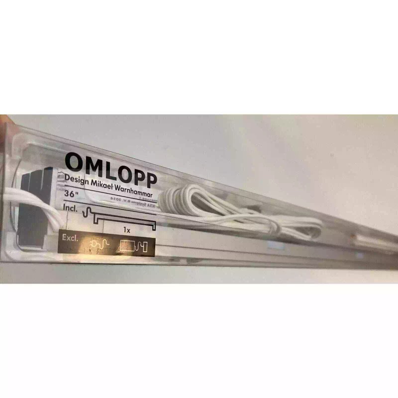 IKEA OMLOPP LED light strip for drawers, aluminum color 34”