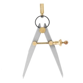 Professional Leather Compass, Adjustable Lockable Steel Wing Divider Rotating Scratch Leathercraft Compass Scribe for DIY Edge Creaser Sewing Scribing Tools Woodworking Metalworking Geometry Drawing