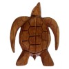 6" Long Hand Carved Acacia Wood Hawaiian Honu Sea Turtle