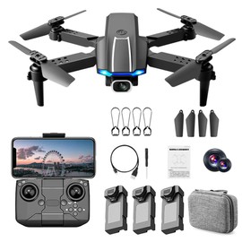 S65 Foldable Drone with 4K HD Dual Cameras RC Quadcopter One Key Take Off for Kids Beginners