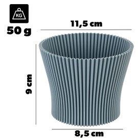 KADAX Small Plastic Flower Pot, Succulent and Herb Planter, Modern Planter for Indoor and Outdoor Use (Mint Green, 11.5cm)