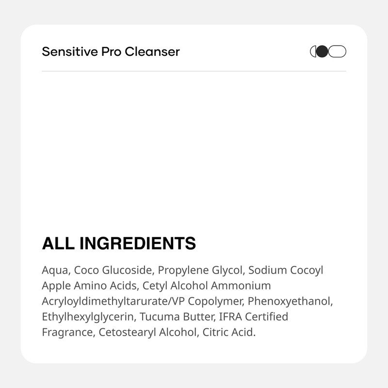 Cureskin Sensitive Pro Cleanser with Tucuma Butter & Apple Extracts