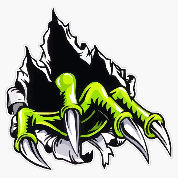 Monster Burst - Black Vinyl Window Bumper Sticker Decal 5"