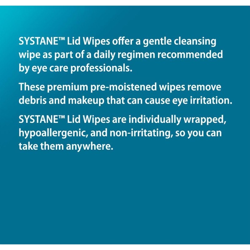 Systane Lid Wipes Eyelid Cleansing Wipes 30 Each (Pack of