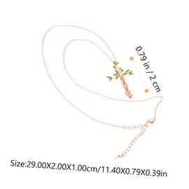 SAFIGLE 4pcs Delicate Religious Cross Pendant Necklace for Women Charms Pendant Collarbone Chain Gothic Style