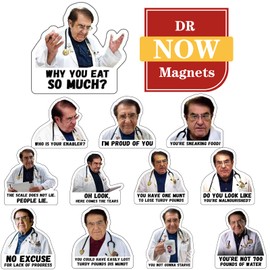 Ainuit 12 Pack Dr Now Magnets,Dr. Nowzaradan Fridge Magnets Fridge, Motivational Diet Helper - Why You eat so Much