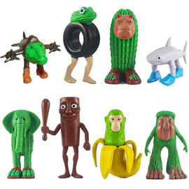 Dlishka Italian Brainrot Action Figures Set,8-Piece Funny Collectible Figures for Kids & Adults,Tralalero Tralala-Inspired,Creative Shark,Monkey and More Toys,Safe Gifts for Fans Ages 6+ (A 8PCS)