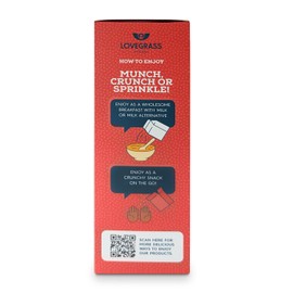 Lovegrass Crispy Habesha Teff Flakes, Gluten Free, Vegan & Dairy Free Unparalleled Nutritional Benefits. Weight 350g